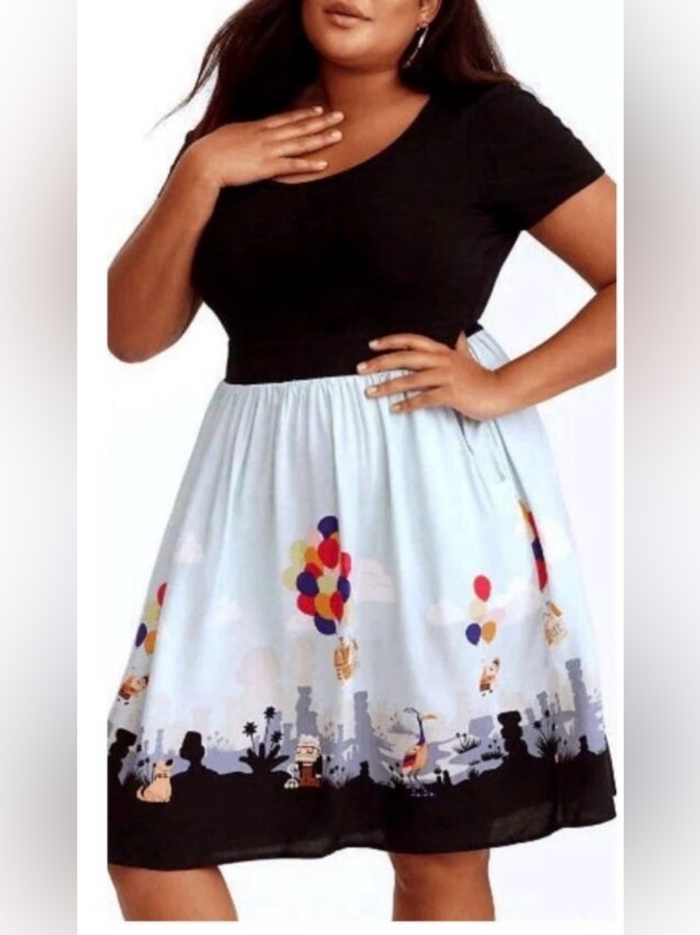 Torrid Disney/Pixar Movie UP scene short sleeve skater dress size 4X